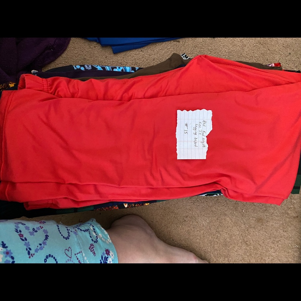 Red leggings new with tags